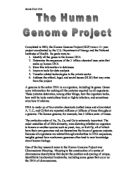 Human genome project debate essay