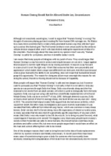 Human cloning research paper thesis