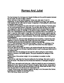 topic sentence for romeo and juliet