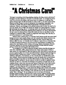 A Christmas Carol, Charles Dickens - Essay