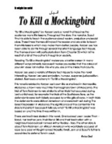To kill a mockingbird paper