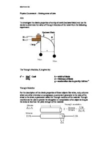 Free young modulus coursework