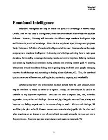 Emotional intelligence essay