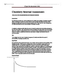 rates of chemical reactions a clock reaction lab report