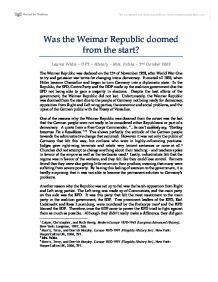Essay: Weimar Republic