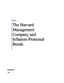 The harvard management company and inflation-protected bonds