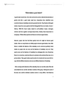 What is a good leader essay