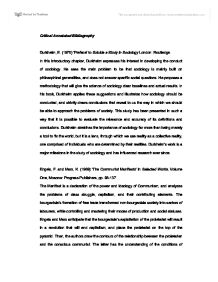 critical preface annotated bibliography example
