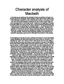 Реферат: Macbeth Characters Essay Research Paper Macbeth Characters