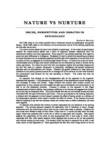 nature vs nurture research paper