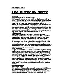 the birthday party harold pinter essay