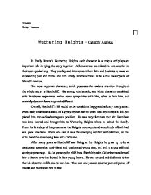 Реферат: Wuthering Heights Essay Research Paper When Wuthering
