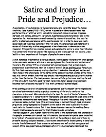 irony in pride and prejudice essay