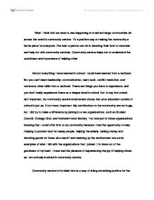 why is community service important essay