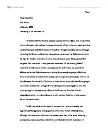 Реферат: Latin American Independence Essay Research Paper Latin